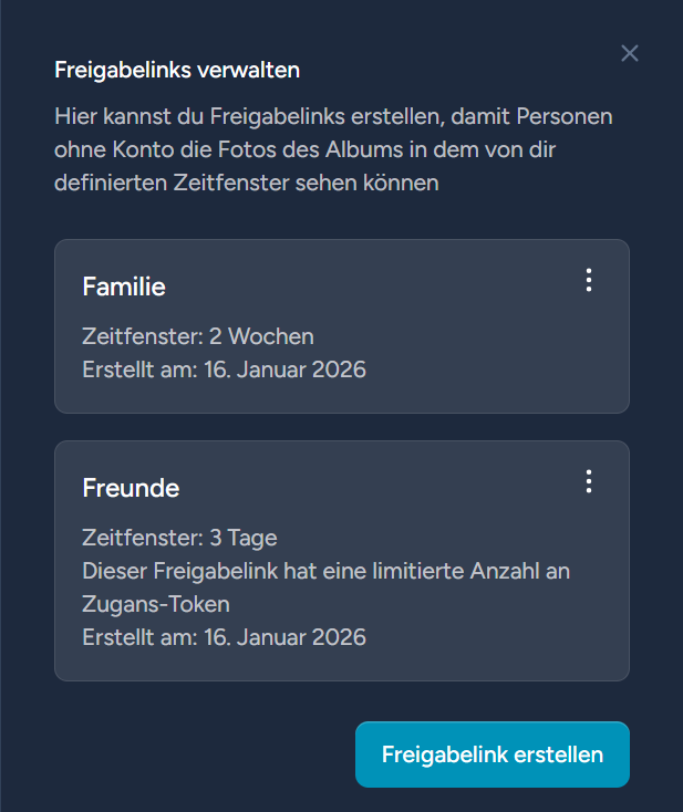 Set your exposure window time frame